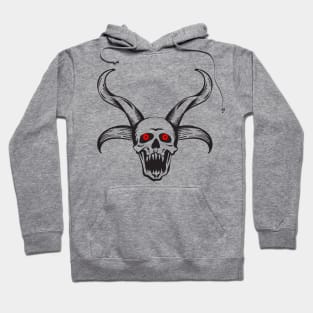 Halloween Scary Red Eye Skull Hoodie